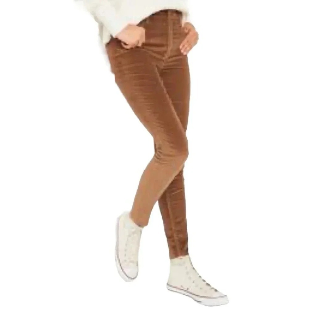 Old Navy Rockstar Super Skinny 12 Brown High Rise Velvet Secret-Slim Pockets